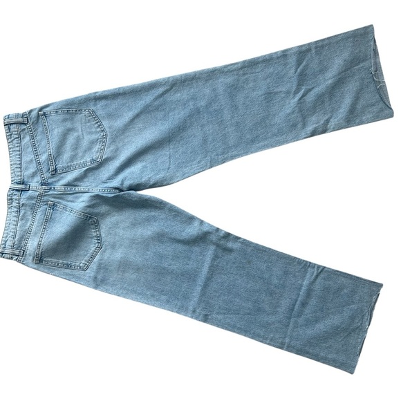 ZARA Rhinestone Embellished Light Wash Wide Leg Jeans | Size EUR 40 / US 8 - Picture 3 of 7